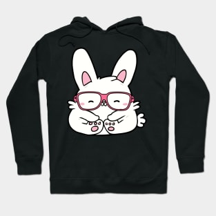 Bunny With Glasses Hoodie